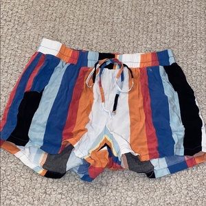 Multicolored striped shorts // Size: XS